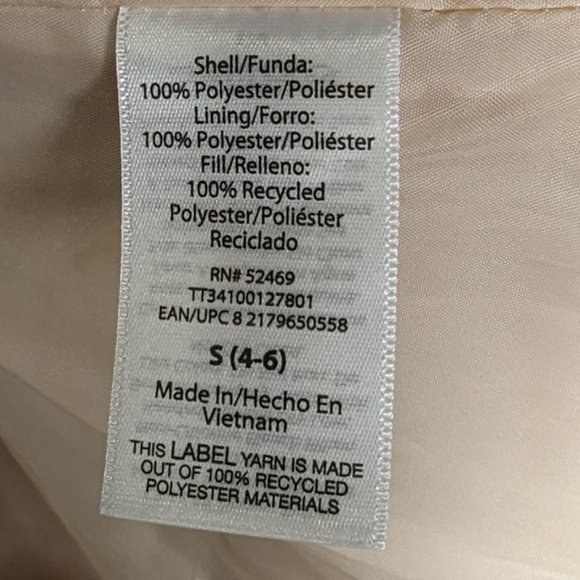 NWOT Time and Tru Women's Lightweight Quilted Corduroy Vest, Beige size S (4-6) - Picture 5 of 6
